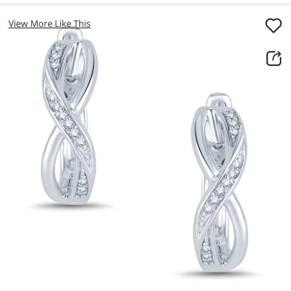 Zales Infinity Hoop Earrings in Sterling Silver